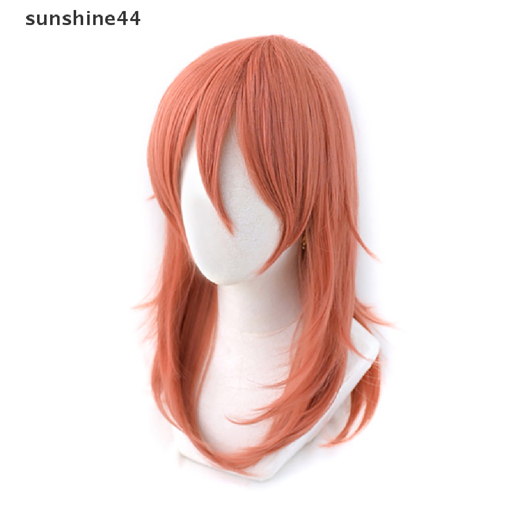 Sunshine Chain Man Cosplay Angel Devil Wig Panjang Natal Warna Orange Tua Wig Cosplay Anime Wig Tahan Panas Wig Sintetis.