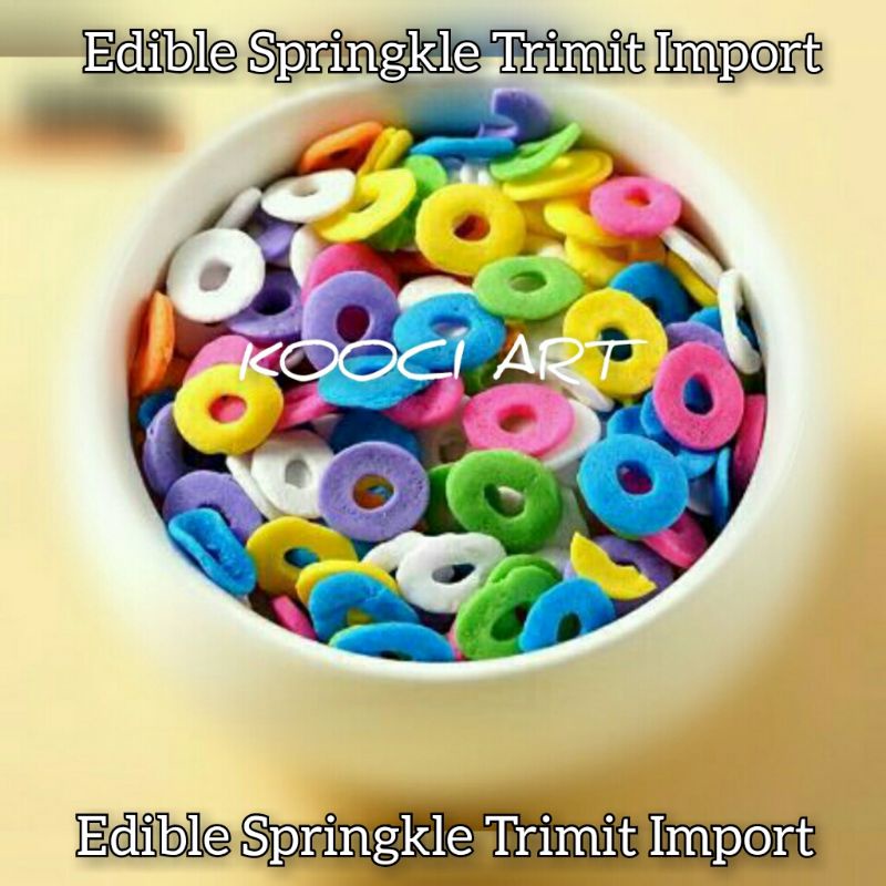 

Springkle edible trimit gula mutiara donat bulat colorful import repack murah