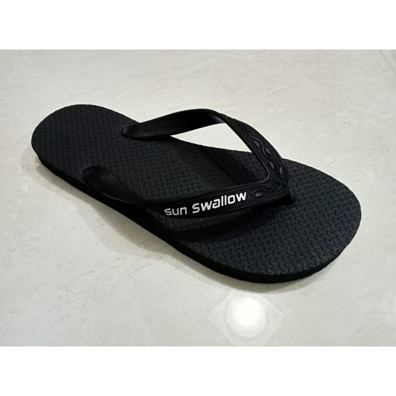 Sandal Jepit Sun Swallow Full Black size 9 9,5 10 10,5 11 12