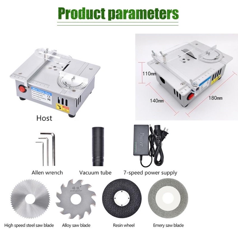 Table Saw Mini Portable/ Meja mesin potong besi mini