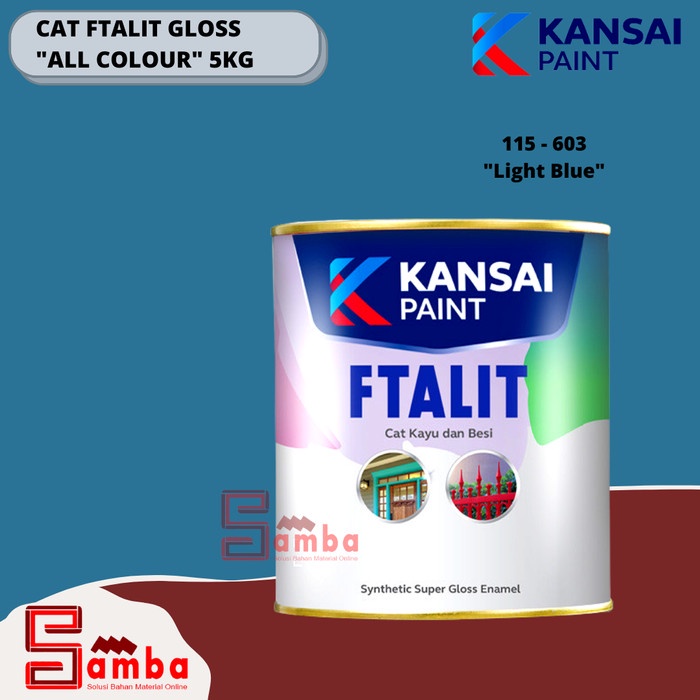Ftalit Gloss 5 Kg Cat Kayu &amp; Besi Cat Minyak Kansai 5 Kg Terlaris