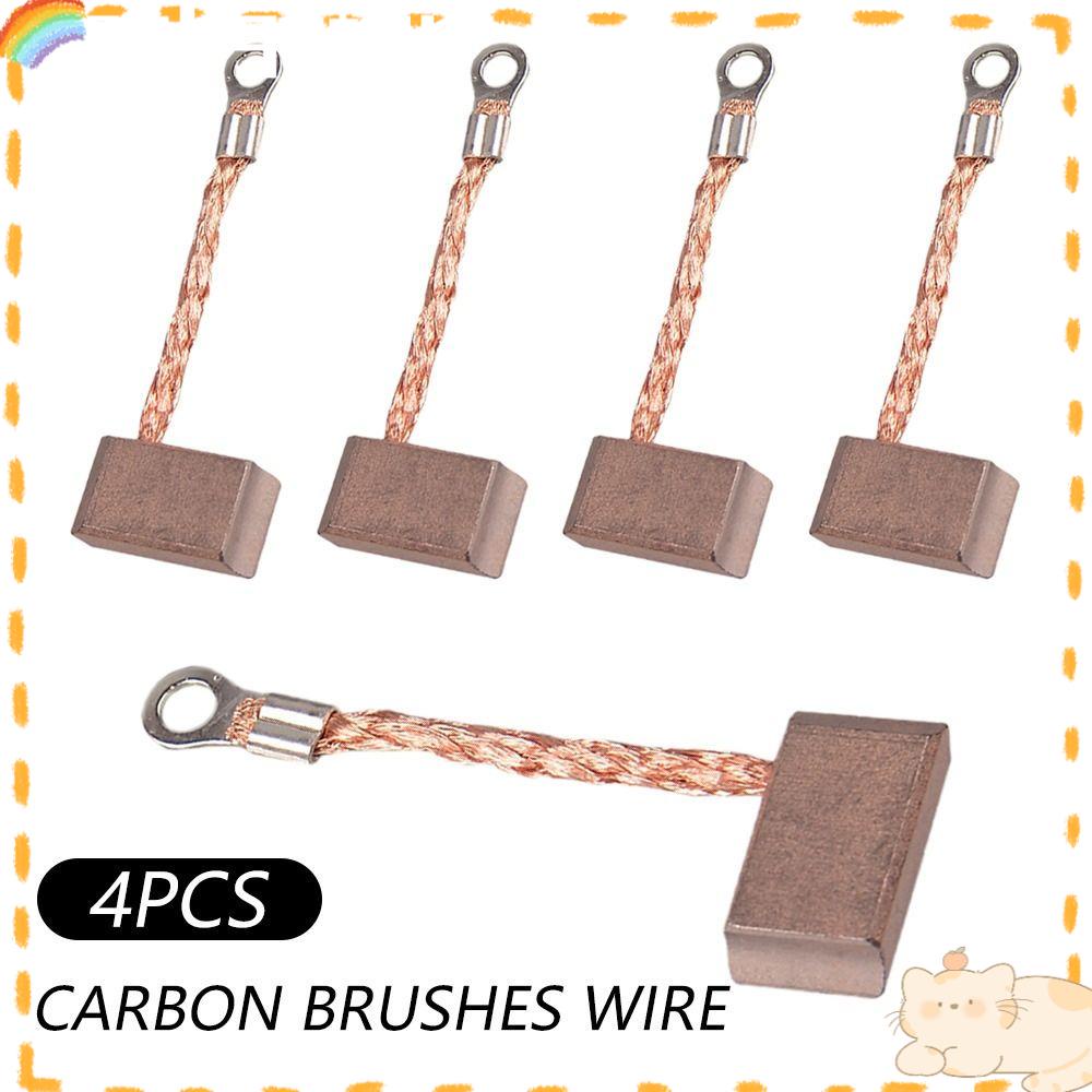 Solighter 4pcs Carbon Brushes Wire Kualitas Tinggi11 * 10 * 20mm Generik Motor Listrik