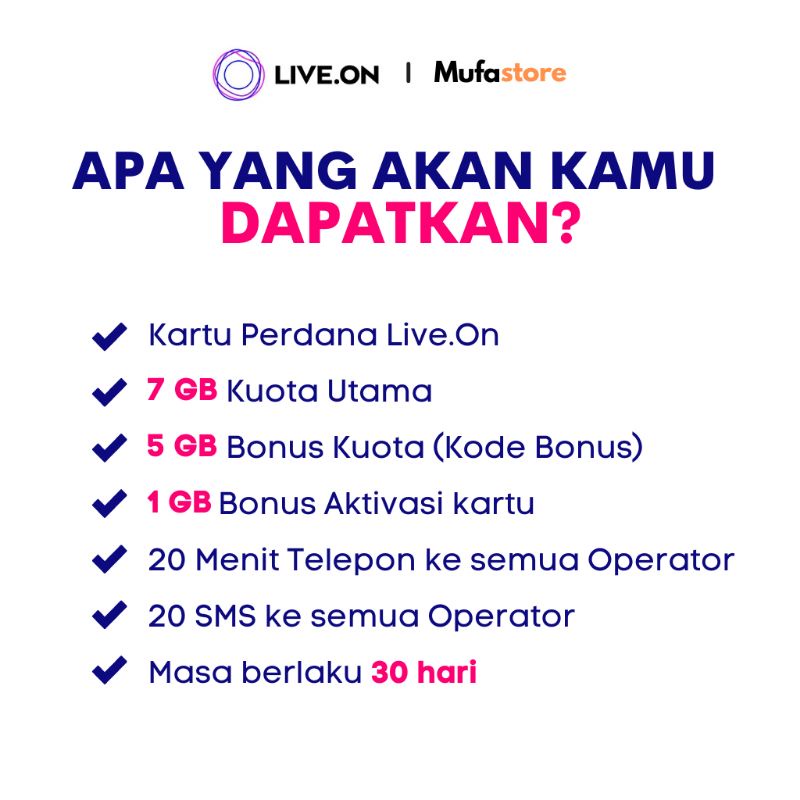 Kartu Perdana Live On XL 13GB (30 hari) | Gratis Ongkir COD