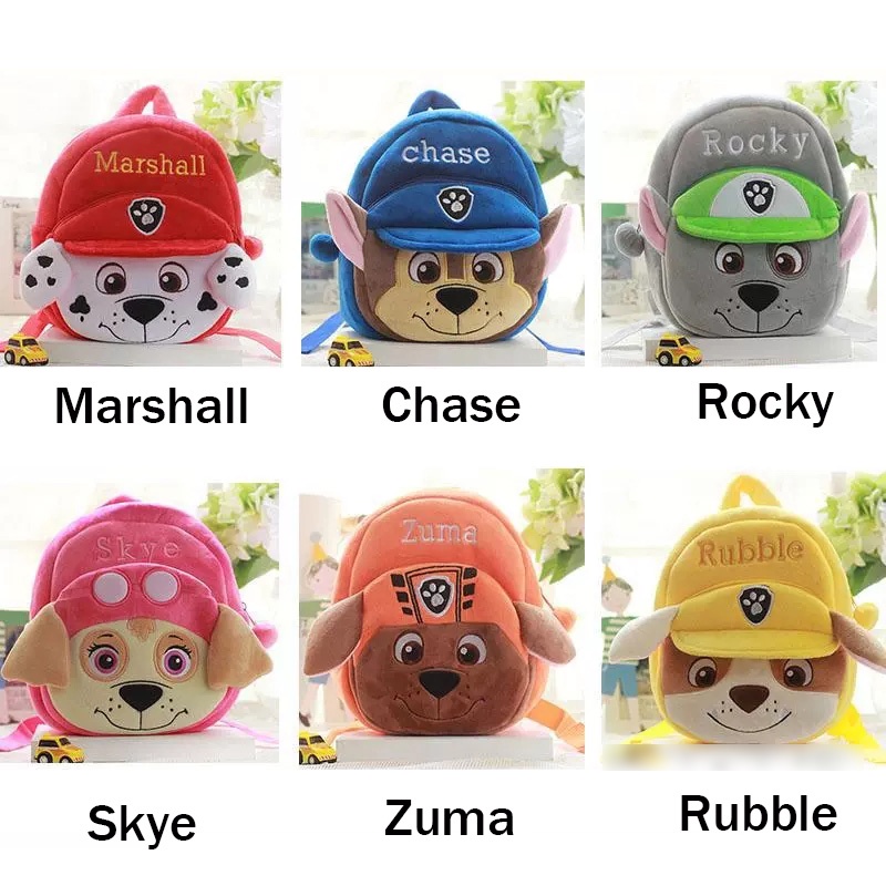 Plush Patrol Paw Ransel Anak Anak Boneka Lembut Hadiah Bahu Sekolah