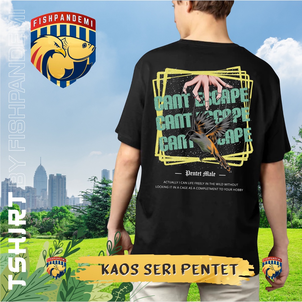 Kaos burung Pentet Jatim - bahan Catton Combet Distro