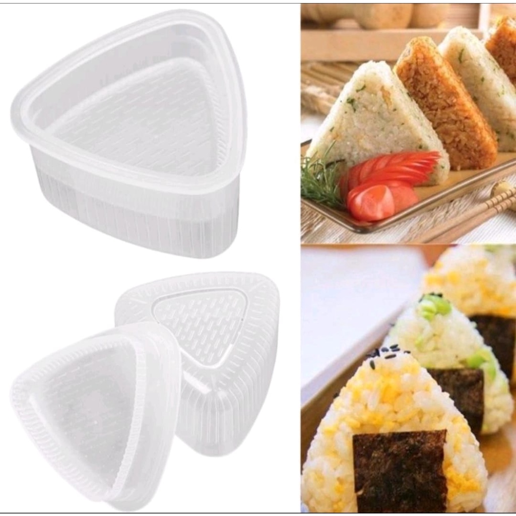 Cetakan Onigiri/Sushi Cetakan Nasi Bento /Anti Lengket Onigiri Set