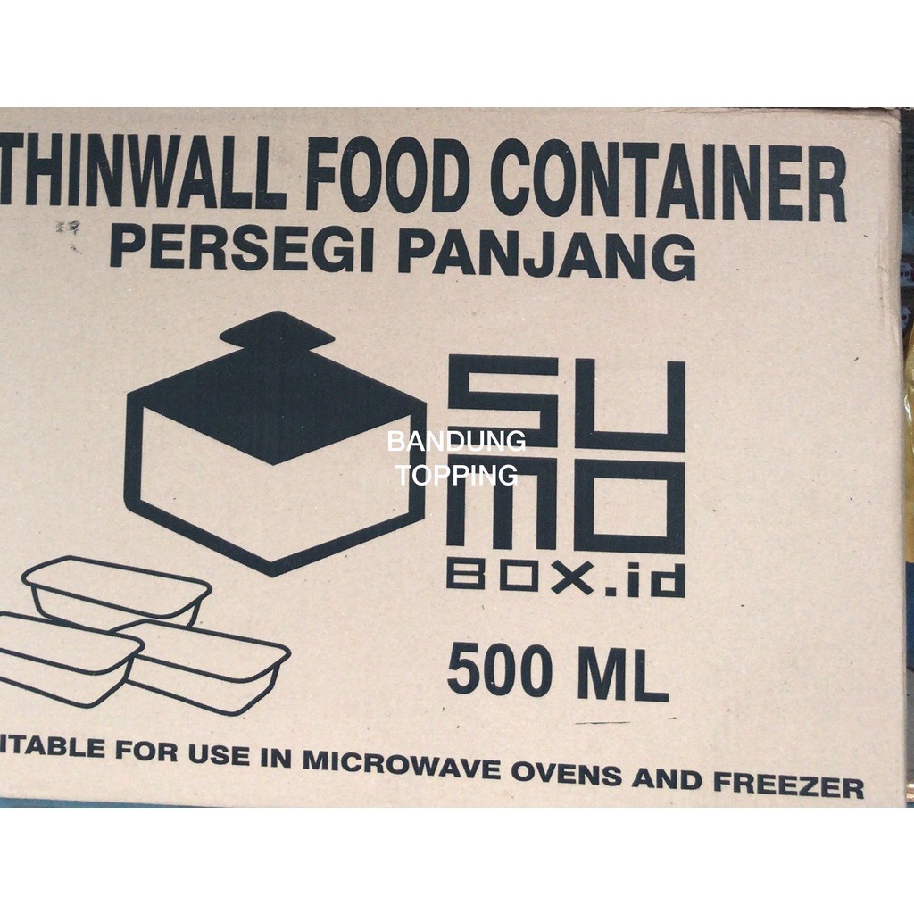 Thinwall Persegi Panjang / Food Container 500ml/750ml/1000ml