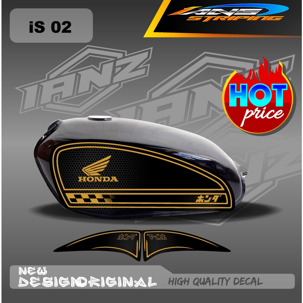 STRIPING CB 100 STANDART / STIKER CB 100 CUSTOM HOLOGRAM / NON HOLOGRAM IS02