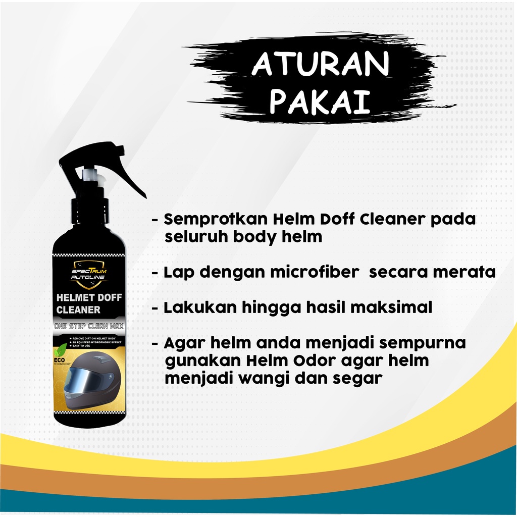 SPECTRUM Helm Cleaner Pembersih Helm Visor Doff Glossy Efek Daun Talas