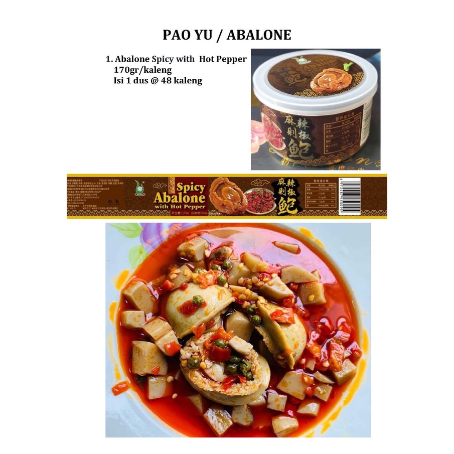 

Abalone kaleng rasa Hot Pepper 170 gr