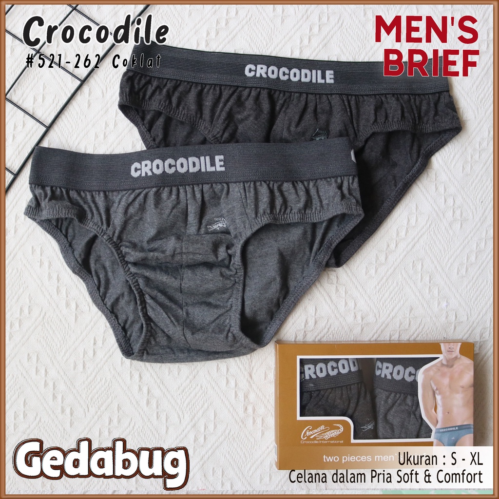 2 Pcs - CD Crocodile 521-262 Coklat Celana dalam pria Cassual &amp; Elegan | Gedabug