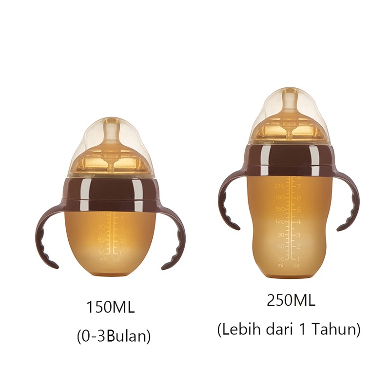 150ml/250ml Silikon Nano Botol Bayi Susu Dengan Antibakteri Dot Bayi Botol Dengan Handle Milk Botol Feeding Bottle