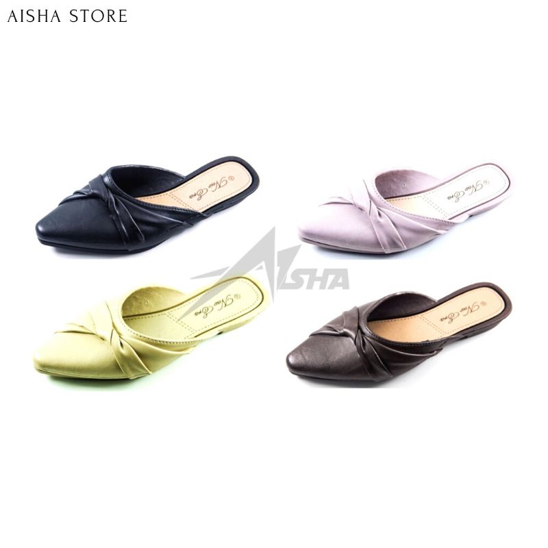 SEPATU SANDAL FLAT SHOES WANITA KARET NEW ERA