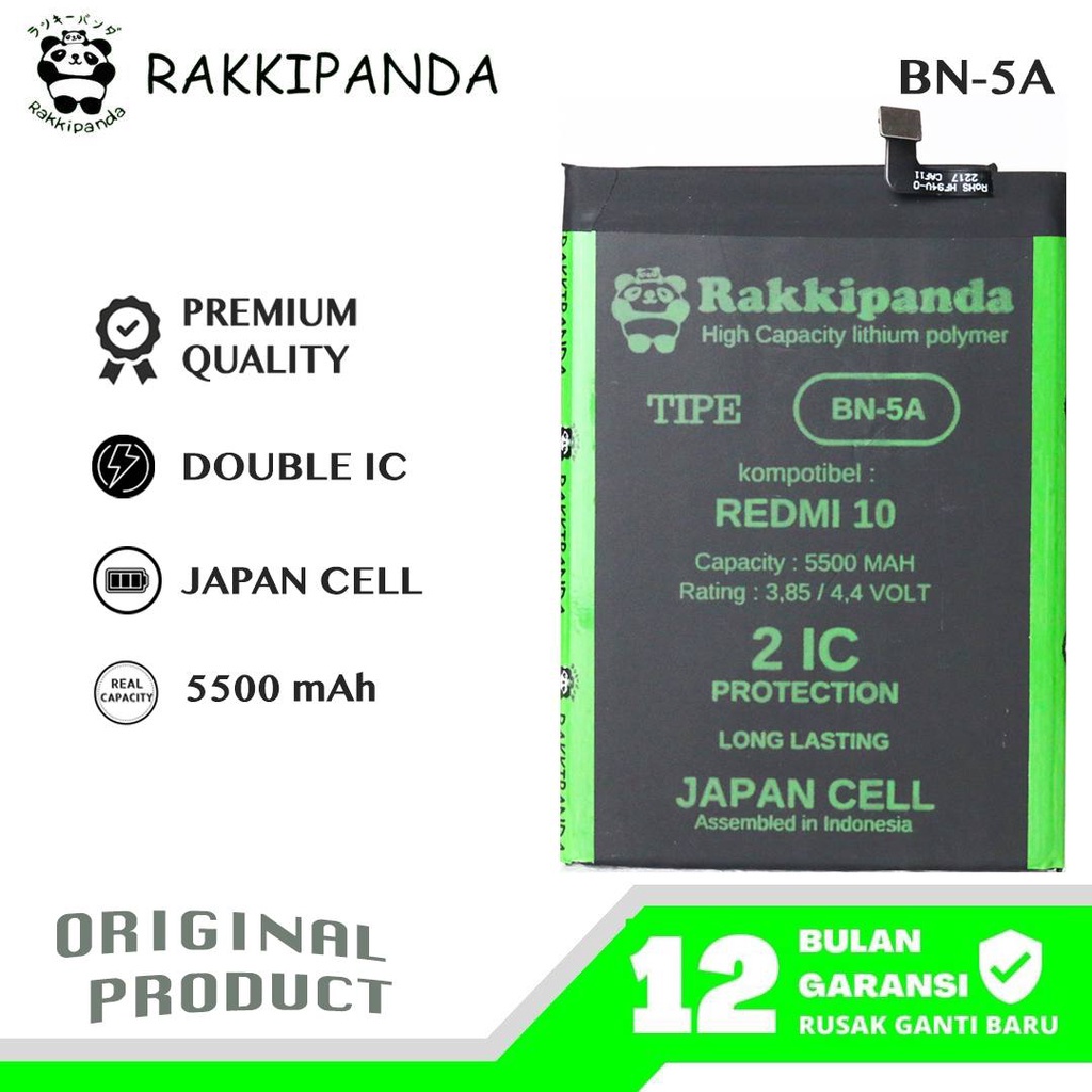 R/K- RakkiPanda - BN5A Redmi 10 / REDMI NOTE 10 5G / POCO M3 PRO Batre Batrai Baterai GARANSI RESMI