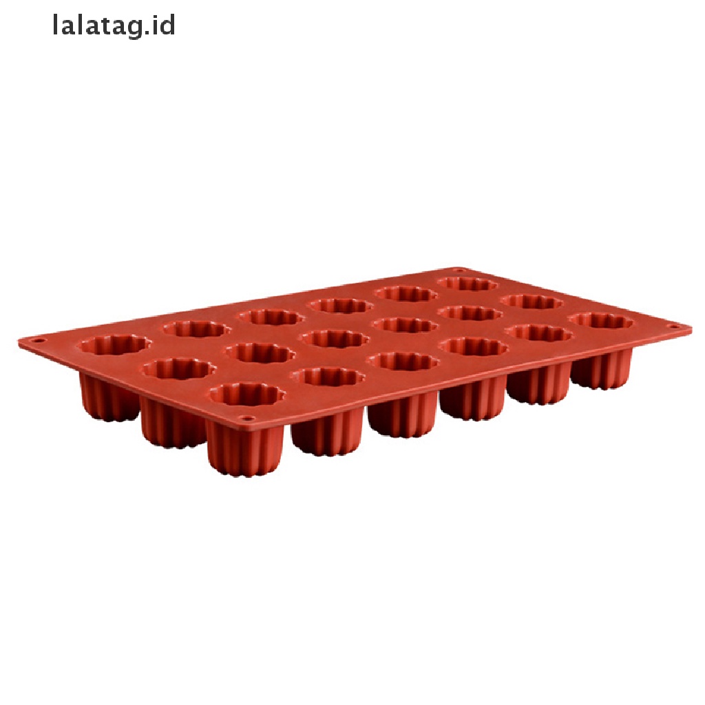 [lalatag] Diy Baking Tools 18lubang Silikon Fluted Cake Cetakan Puding Mousse Baking Mold [ID]