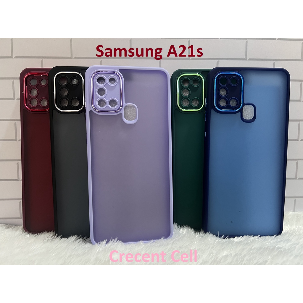 Hard Case Frosted Semi Transparant Silikon Samsung A03s Samsung A21s Samsung A12 / M12 Samsung A22 4G / M22 Samsung A22 5G Samsung A32 4G Samsung A32 5G Samsung A52 / A52s Samsung A72 Full Frame Camera Protect