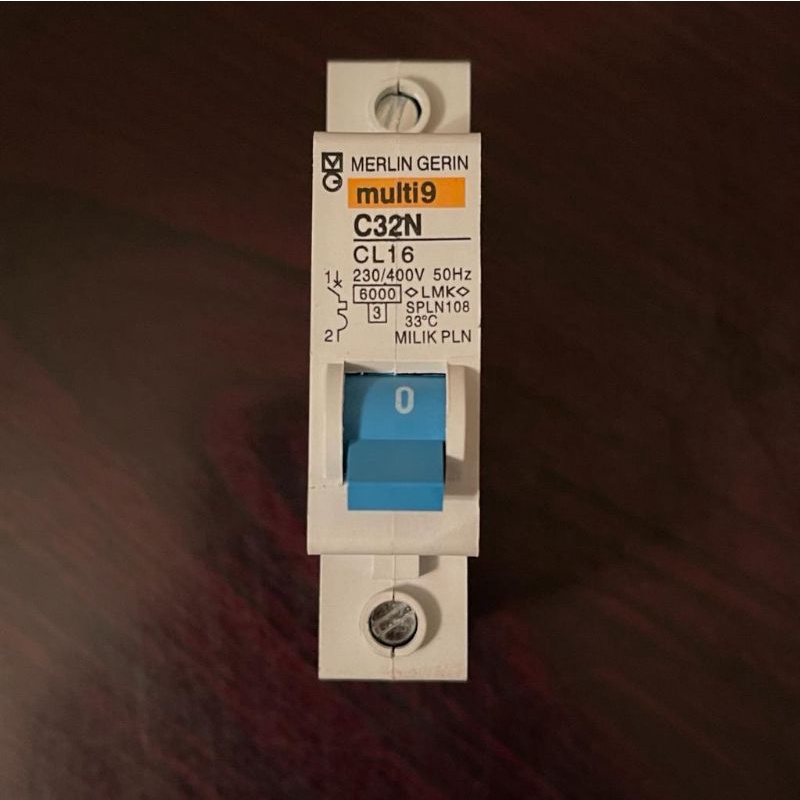 MCB MG Biru 16A 1 Phase 16 Ampere Merlin Gerin