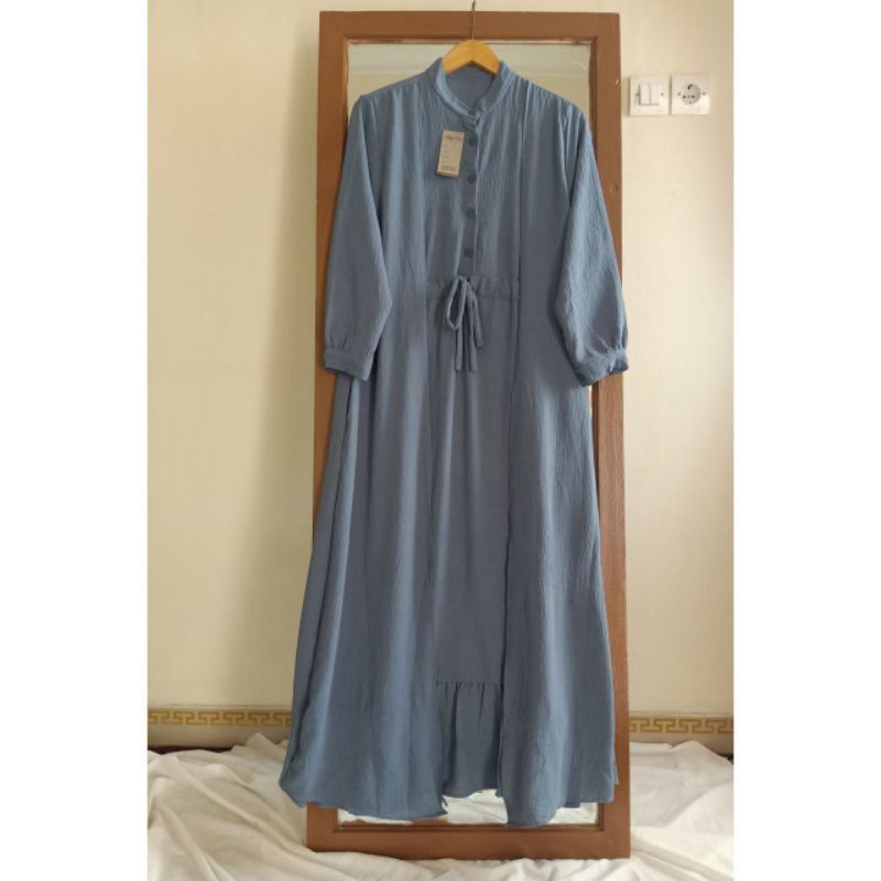 LALUNA MAXI DRESS/ GAMIS LEBARAN BUSUI TERBARU CRINGKLE