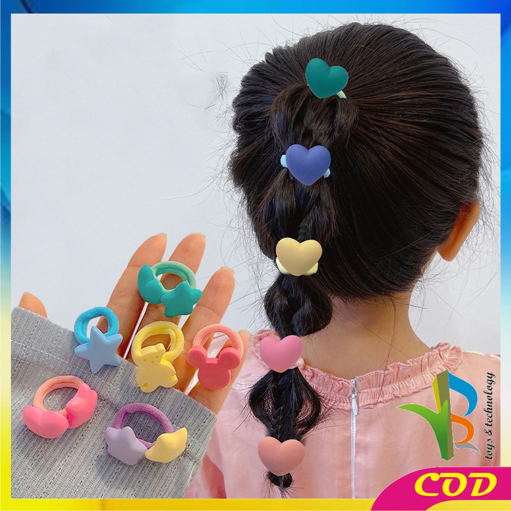 RB-C770 Ikat Rambut Mini Anak Perempuan 10IN1 Motif Love Korean Fashion / Set Aksesoris Rambut Anak Karakter Lucu Import