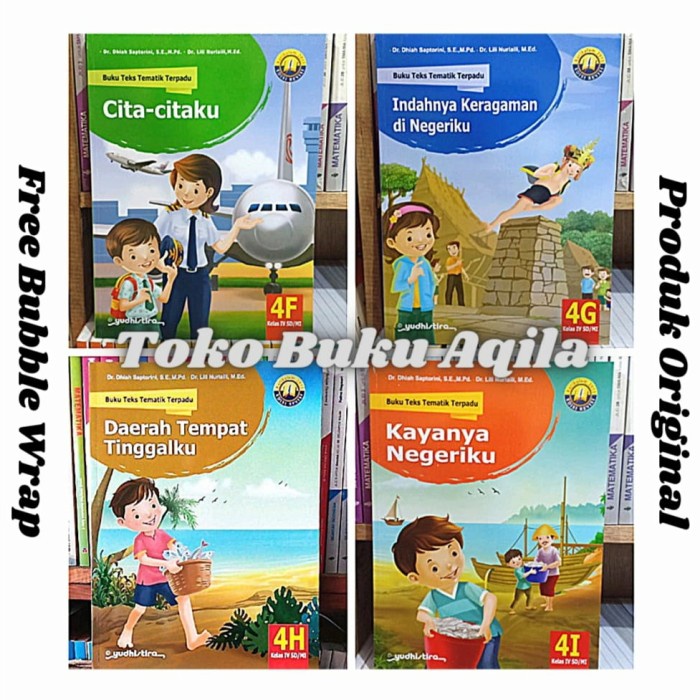 Paket Tematik Terpadu 4F 4G 4H 4I Yudhistira K13 Revisi Kelas 4 SD