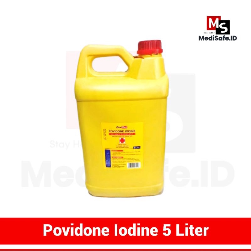 Povidone Iodine 5 Liter Antiseptik Rawat Luka / Galon