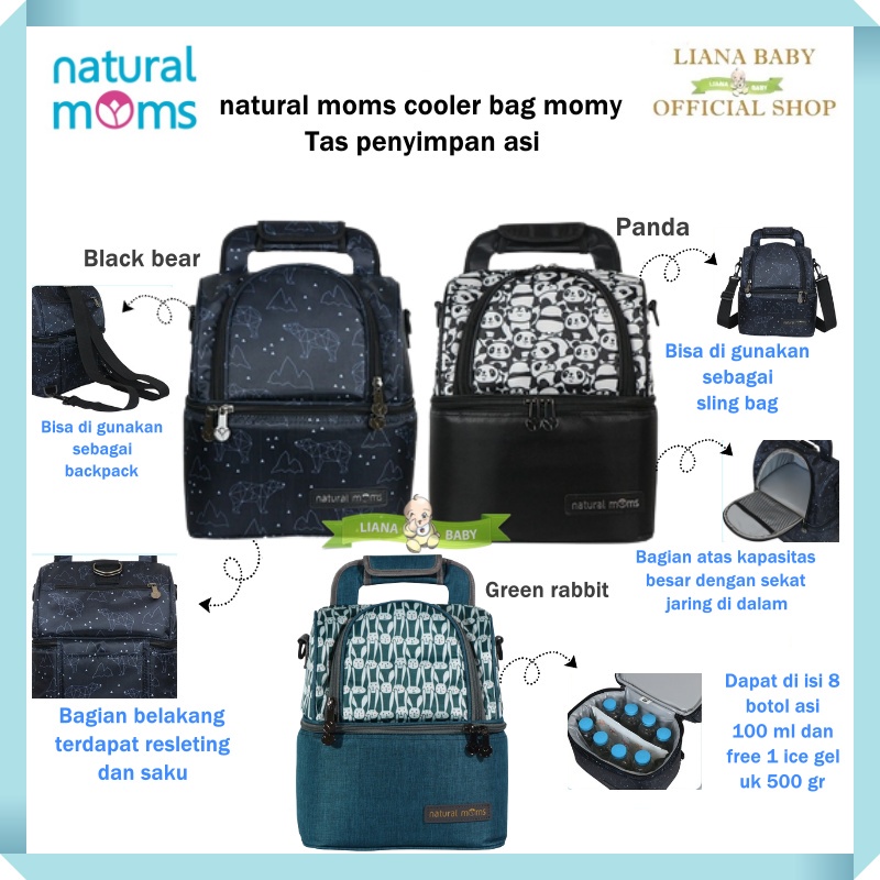 NATURAL MOMS COOLER BAG MOMY TAS PENYIMPAN ASI