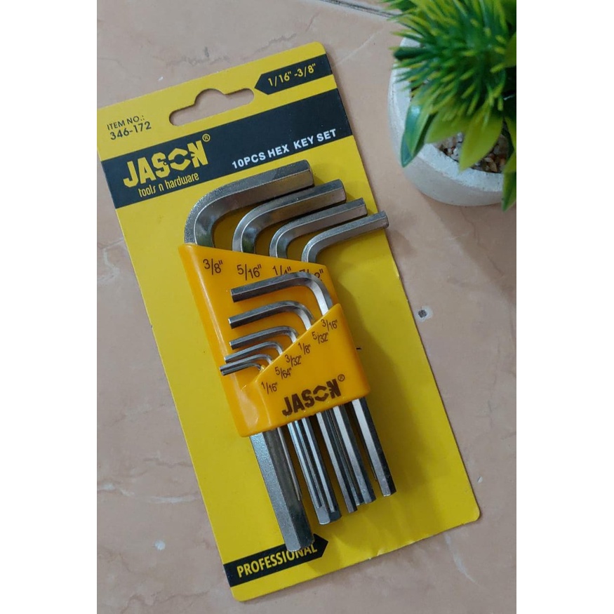 KUNCI L SET PENDEK SEGI 6 JASON (346-172)