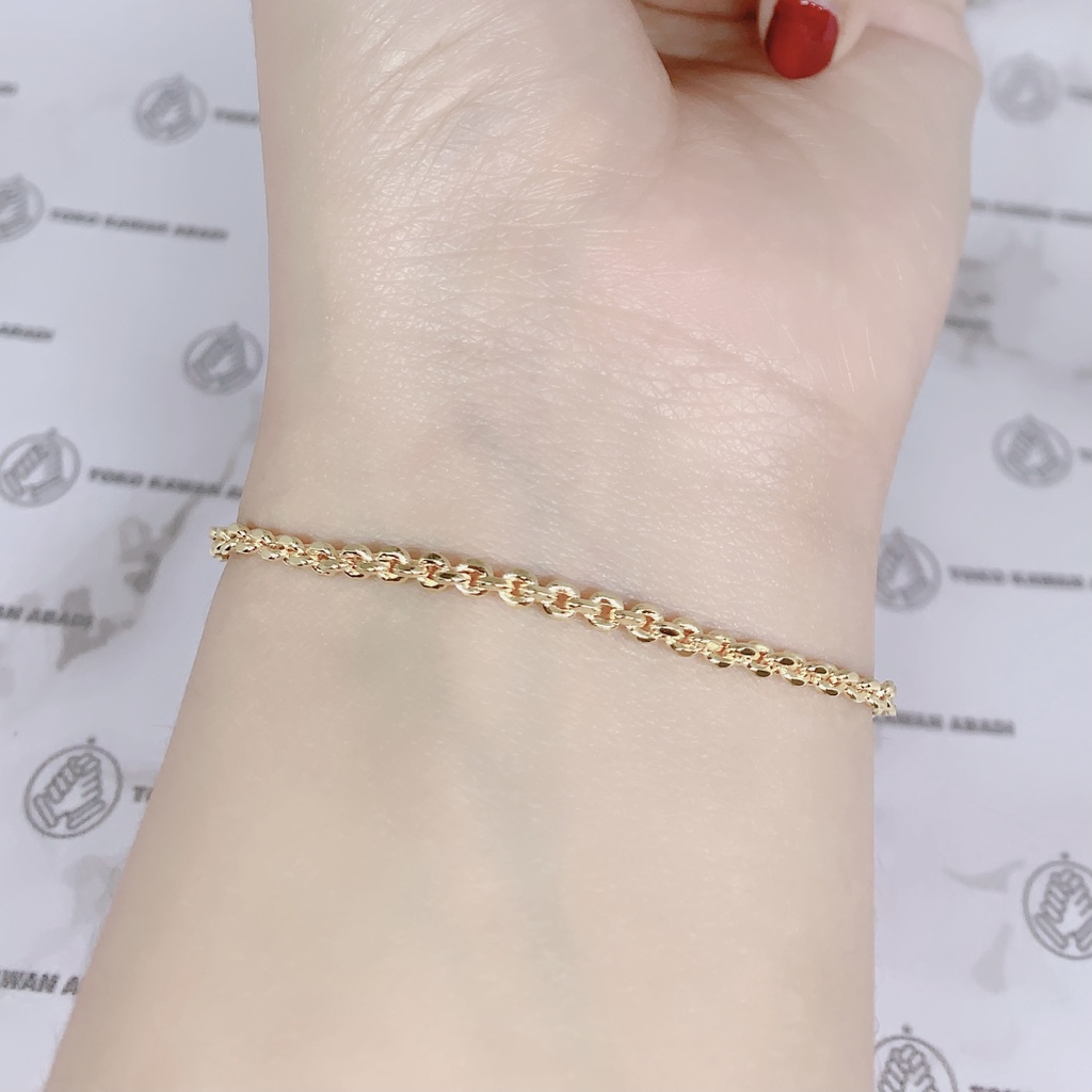 Gelang Tangan Xuping Gold Wanita Dewasa Model Rantai Pelintir *52