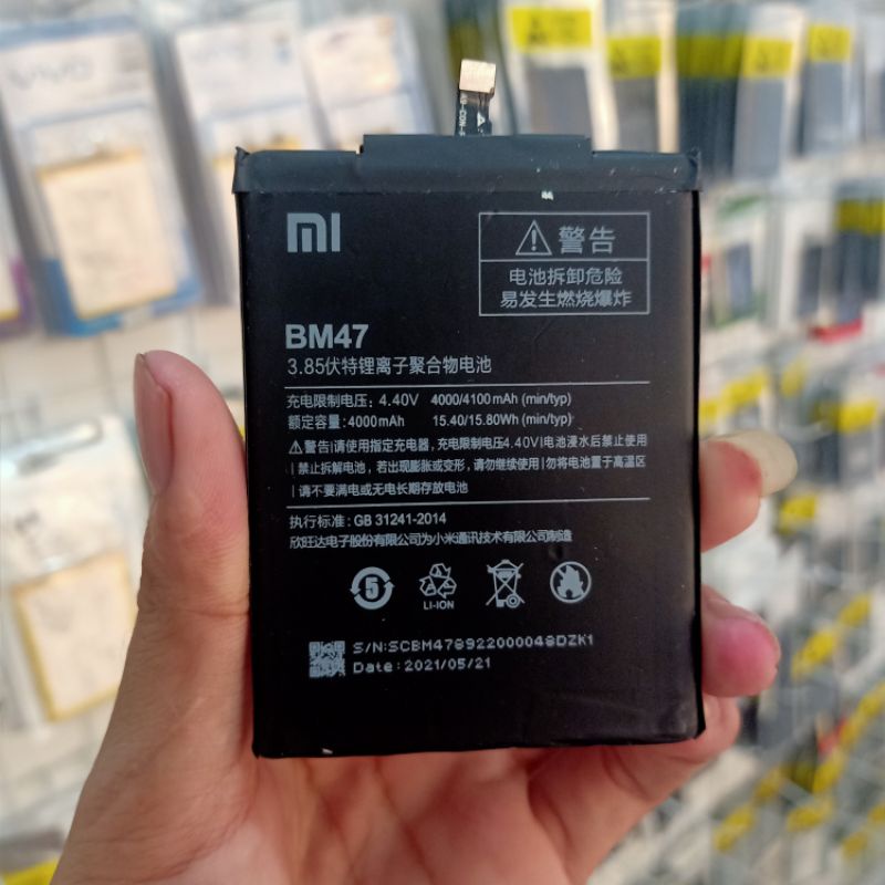 Baterai batre xiaomi redmi 4x/3s/3/3 pro bm47 Baterai xiaomi remdi 3s  ori
