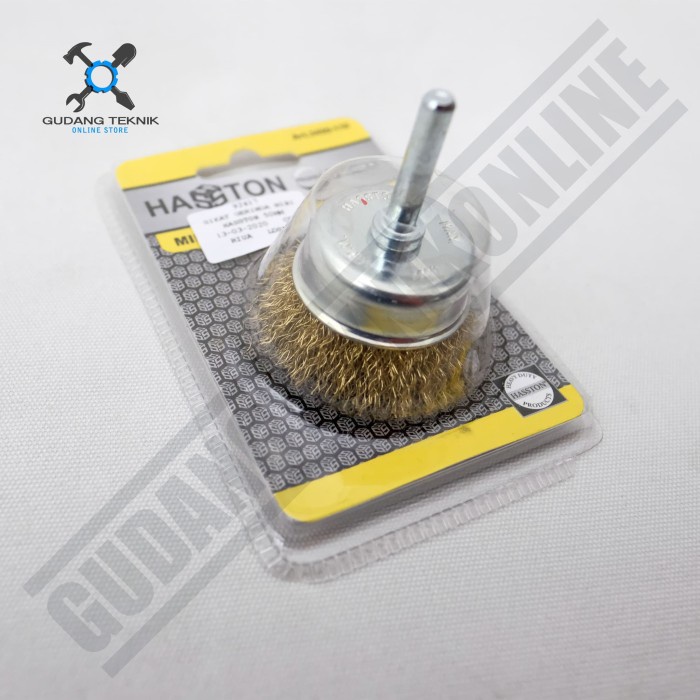 Sikat Gerinda Mini Model Mangkok 50mm 3450-110 HASSTON PROHEX / Mini Cup Wire Brush Sikat Baja 50 mm 3450 110 HASSTON PROHEX