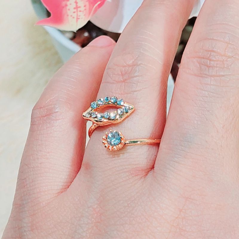 Cincin Xuping Wanita Full Permata Gaya Korea dengan Motif Lucu