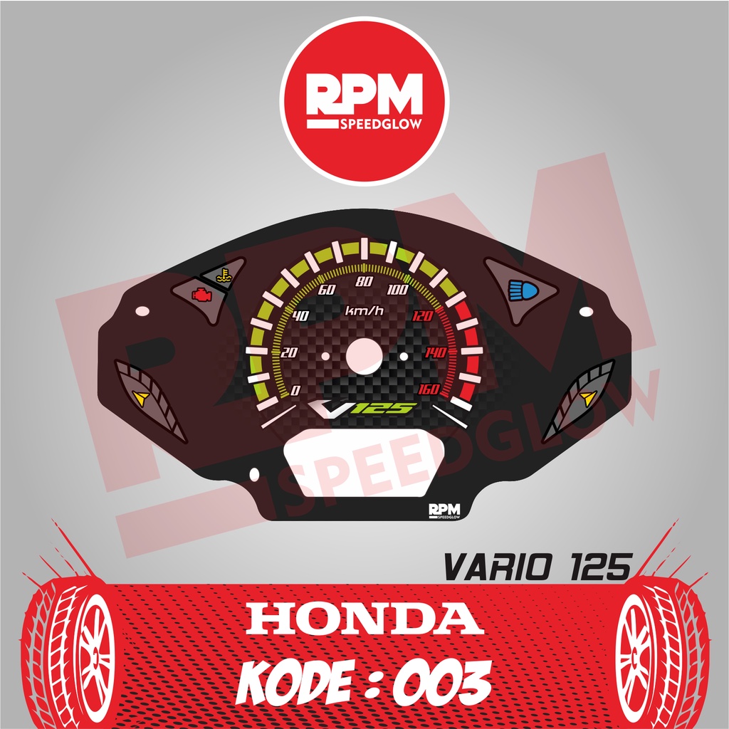 SPEEDOMETER CUSTOM HONDA VARIO 125 OLD - RPM SPEEDGLOW