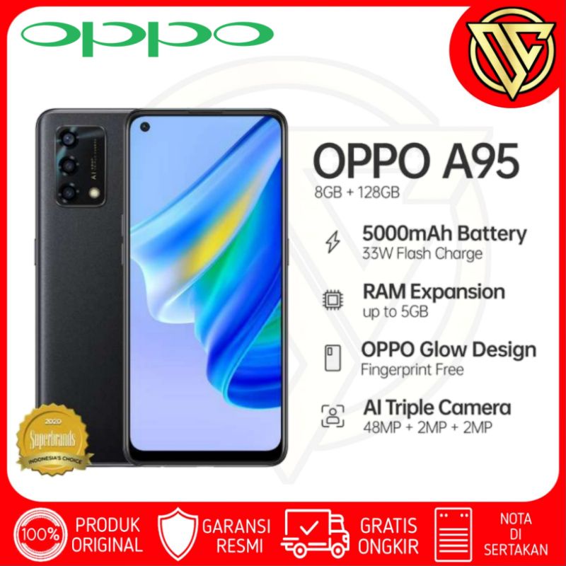 OPPO A95 RAM 8/128 GB GARANSI RESMI ORIGINAL NEW SEGEL 1 THN