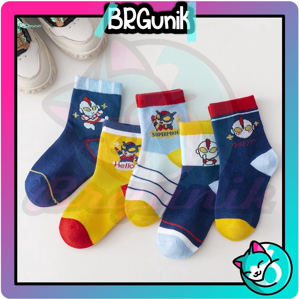 BRGUNIK Kaos Kaki Anak Motif Ultraman Kaus Kaki Bayi Lucu KK056