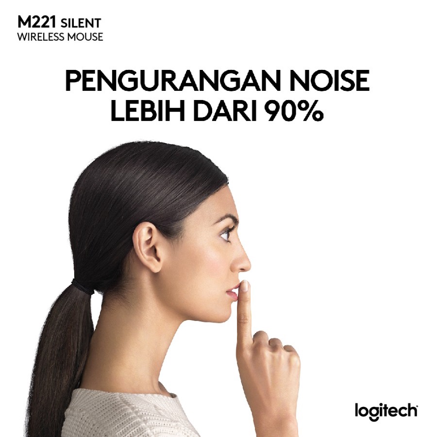 Logitech M221 Mouse Wireless Silent Click - Off White