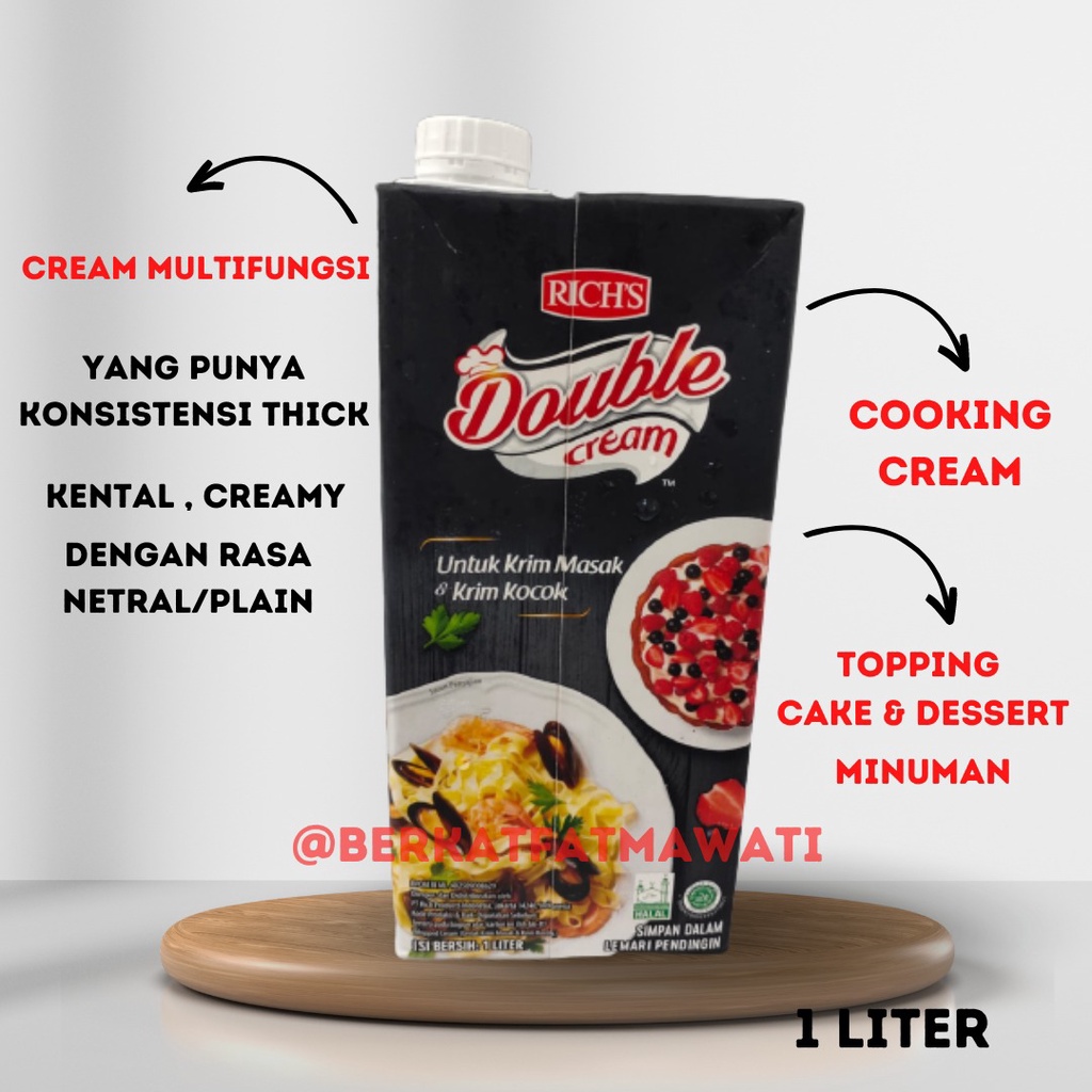 

DOUBEL CREAM RICHS KEMASAN 1 LITER / RICHS DOUBLE CREAM