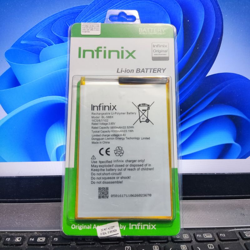 BATERAI BATRE INFINIX HOT 9 PLAY X680 - HOT 10 PLAY HOT 11 PLAY - HOT 12 PLAY X680 X688B X688C X6816 BL58BX BATTERY ORIGINAL
