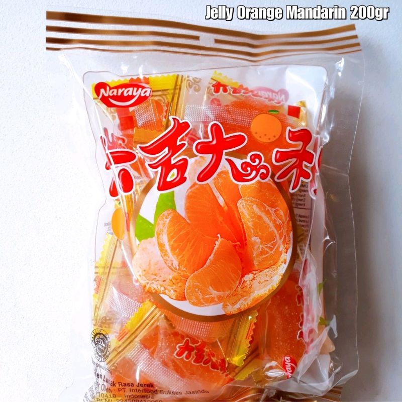 Jual Naraya Orange Jelly Candy Mandarin Jeruk 200gr Dai Ji Da Li Manisan Cemilan Buah Jeruk 3602