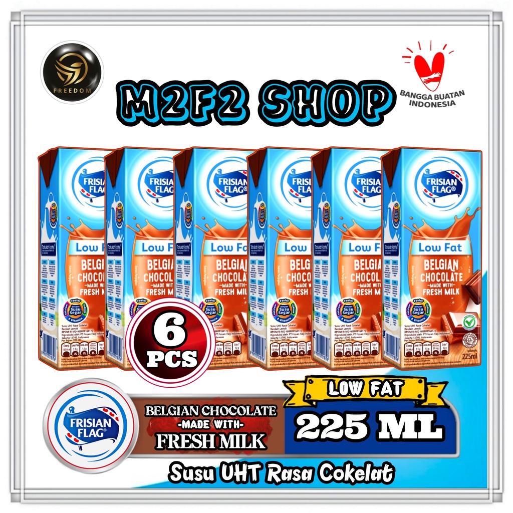 

Susu Bendera Frisian Flag Purefarm Low Fat Belgian Chocolate | Cokelat Kotak UHT - 225 ml (Kemasan 6 Pcs)