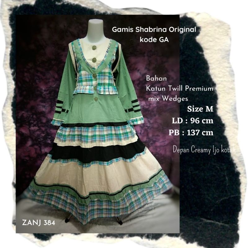 Gamis Shabrina syar'i dewasa kode GA