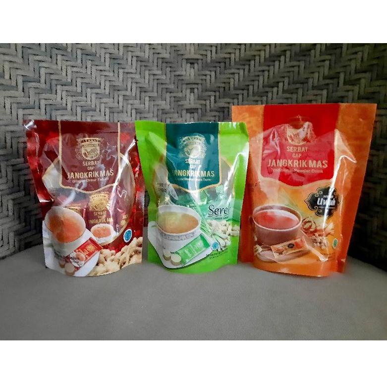 

[KODE PRODUK WPBKC4954] Serbat cap Jangkrik Mas - Wedang Jahe - Sereh - Uwuh - Habbatussauda isi 10 sachet