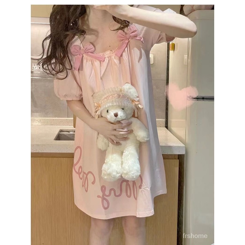 Piyama manis musim panas wanita 2022 piyama angin ins baru piyama musim panas wanita dapat dipakai d