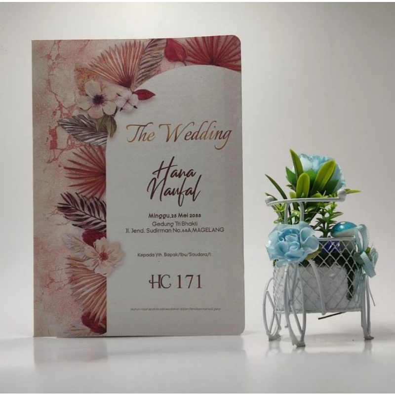 blangko kartu undangan pernikahan HC 171
