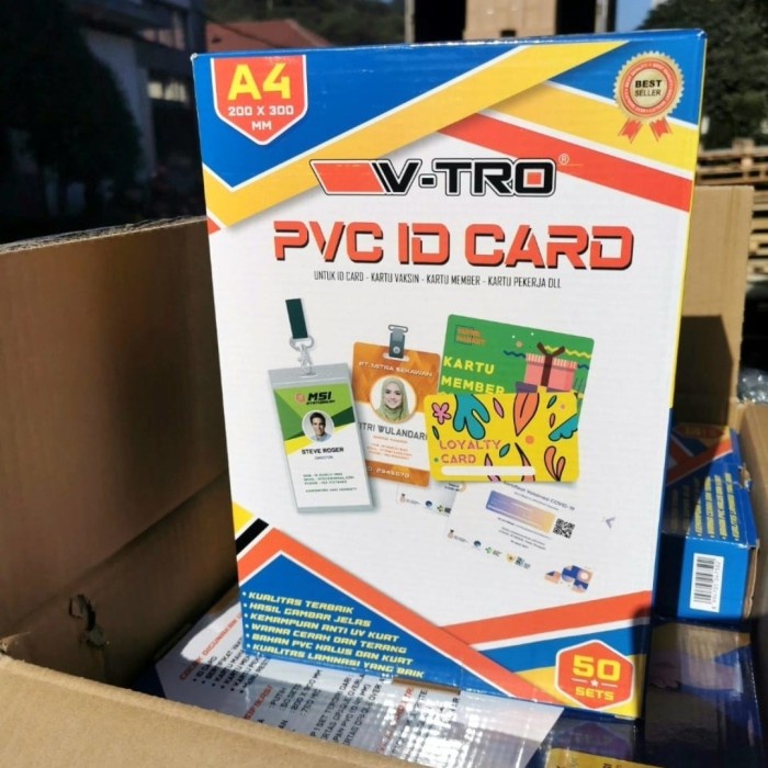 

Kualitas terbaik] pvc id card isi 5 set vtro repaking