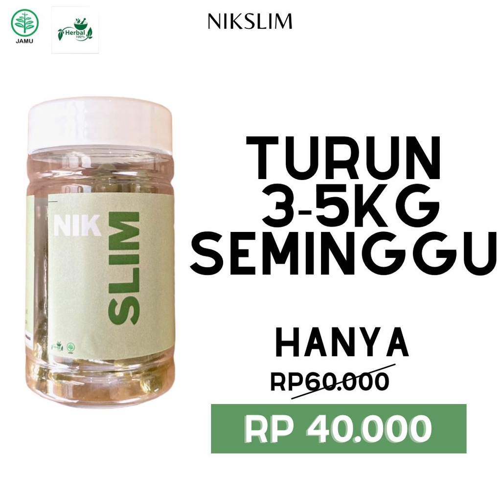 Obat Diet Ampuh NIKSLIM , Pelangsing Badan Herbal Penurun Berat Badan Dan Pengecil Perut Buncit