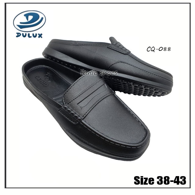 Dulux CQ-088 dan CQ-087 Sandal Selop 38-43 Hitam / Selop Bakpao Baim Karet Karet Laki-laki