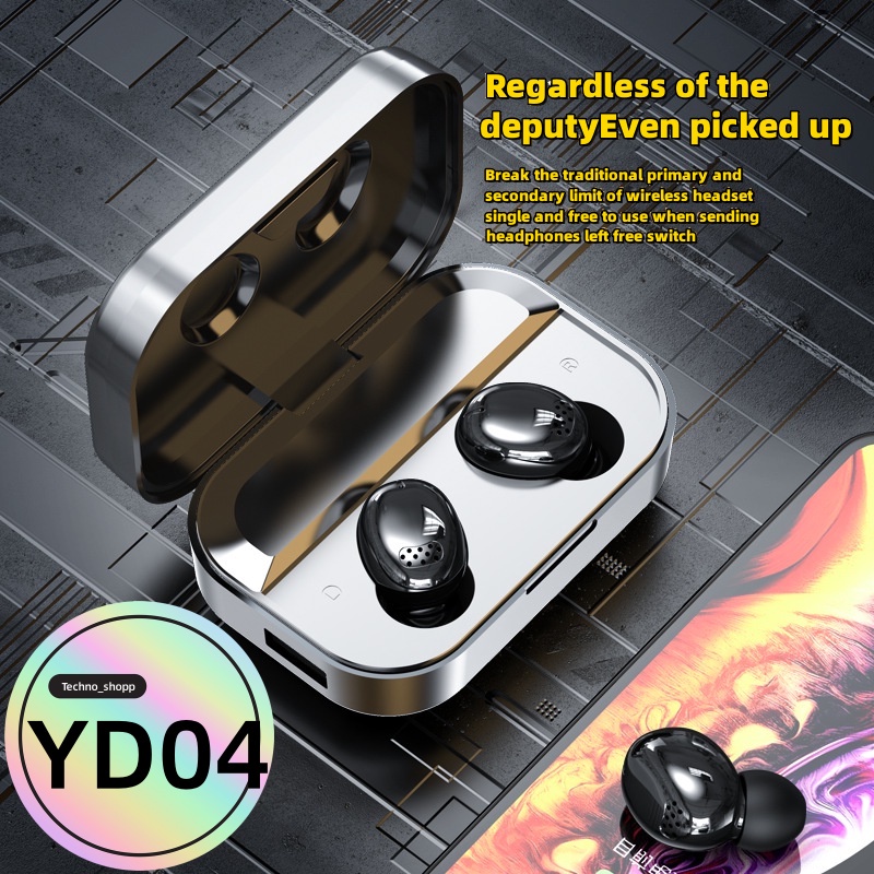 (COD)Y80 Y60 YD04 YD05 Y30 Stereo Wireless Earbuds TWS Bluetooth 5.1 in-Ear Headset One-Step Pairing with Digital Display Breathing Light android/iphone