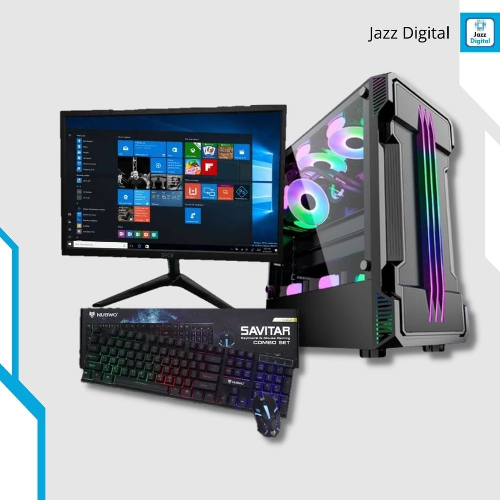 pc gaming core i7 10700f ram 16gb vga gtx 1650 led 24in komputer fullset