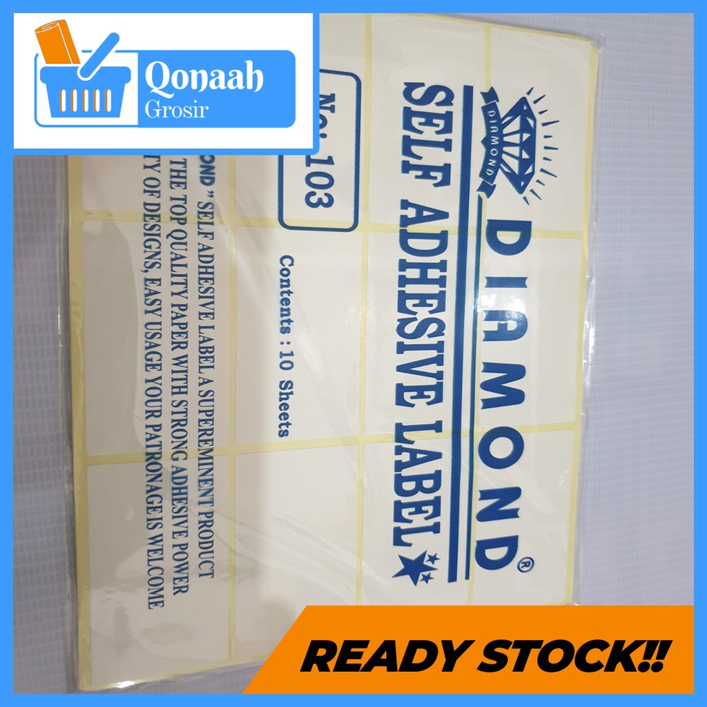 

Label Undangan Self Adhesive Label, DIAMOND No 103, Isi 10 Sheets