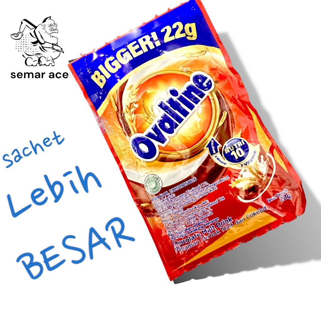 OVALTINE BIGGER SACHET 1 RENCENG ISI 10 PCS